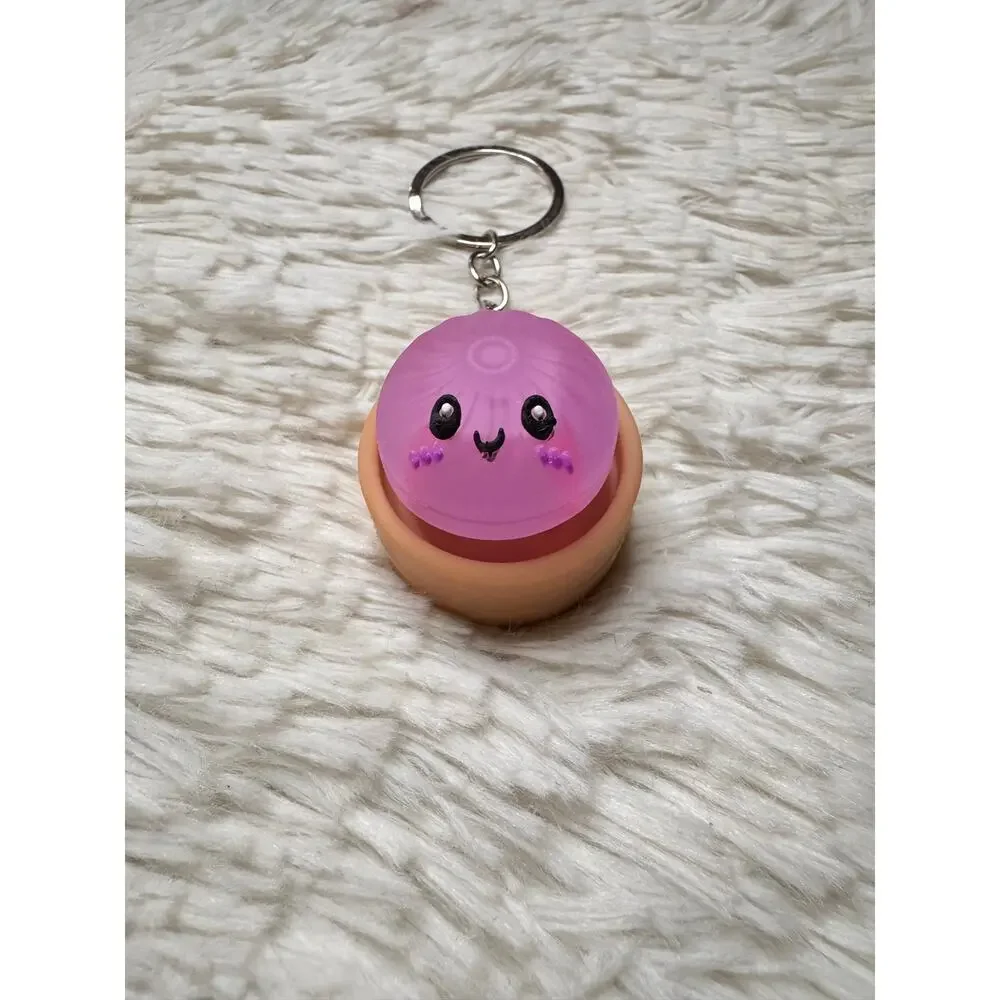 Dumpling clicker light up changing colors keychain fidgeting toy stress relief